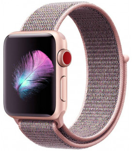 Rožinė apyrankė Apple Watch 4 / 5 / 6 / 7 / 8 / 9 / SE (38 / 40 / 41 mm) laikrodžiui "Tech-Protect Nylon"