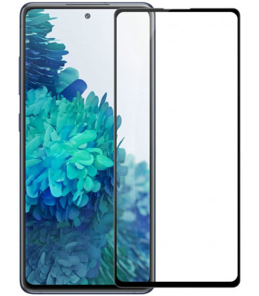Juodas apsauginis grūdintas stiklas Samsung Galaxy S20 FE telefonui "Nillkin Amazing 2.5D CP+ Pro"
