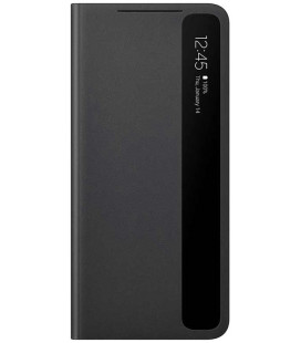 Originalus juodas atverčiamas dėklas "Clear View Cover" Samsung Galaxy S21 Ultra telefonui "EF-ZG998CBE"