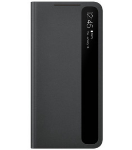 Originalus juodas atverčiamas dėklas "Clear View Cover" Samsung Galaxy S21 telefonui "EF-ZG991CBE"