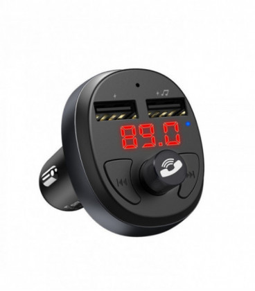 Transmiteris Hoco E41 Bluetooth MP3 grotuvas/FM bangų moduliatorius (laisvų rankų įranga, microSD, SD, 2xUSB, LCD, 3.1A įkrovikl