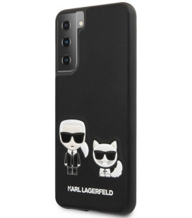 Juodas dėklas Samsung Galaxy S21 Plus telefonui "KLHCS21MPCUSKCBK Karl Lagerfeld PU Karl &Choupette Cover"